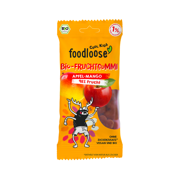 Foodloose FRUIT GUM apple mango, ORGANIC, 30g
