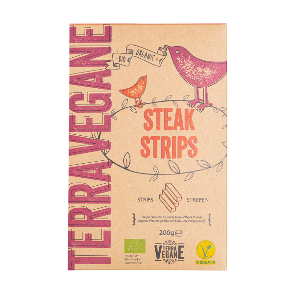 Terra Vegane STEAK STRIPS, BIO, 200g