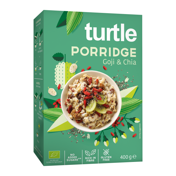 Turtle Porridge Goji und Chia Gluten Free, Bio, 400g