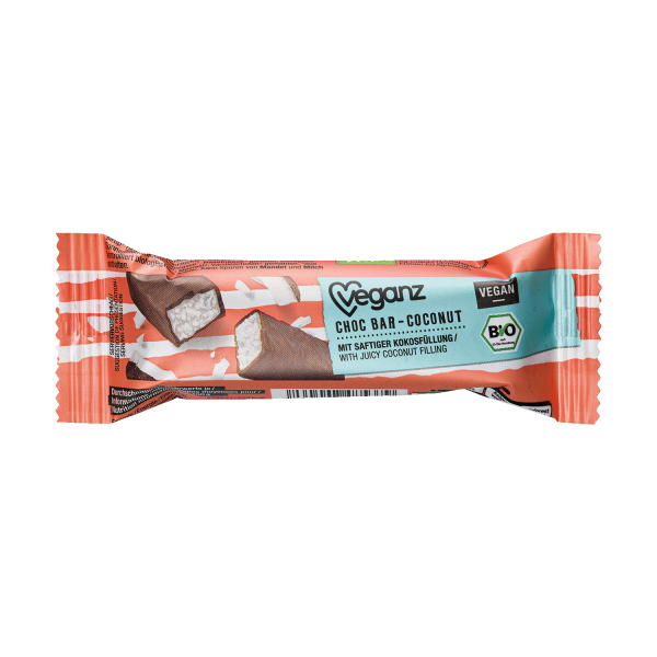 Veganz Choc Bar Coconut, Bio, 40g