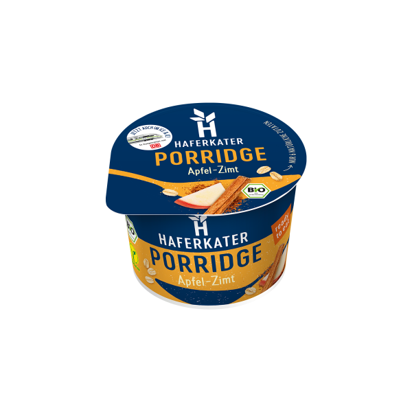 Haferkater Porridge Ready-to-eat Apfel-Zimt, Bio, 180g