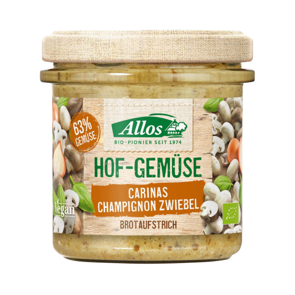 Allos Hofgemüse CARINAS MUSHROOM ONION spread, ORGANIC, 135g