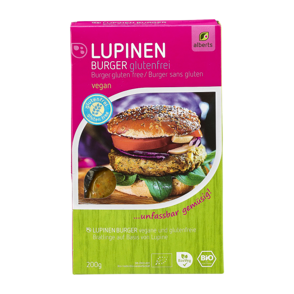 Alberts LUPINE BURGER gluten-free, ORGANIC, 200g