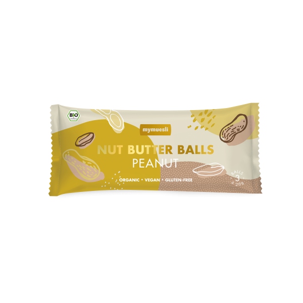 MyMuesli Nut Butter Balls Peanut, Organic, 60g