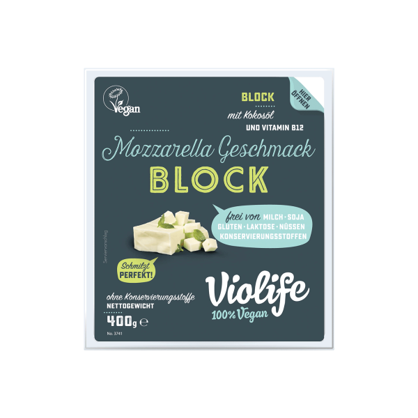 Violife BLOCK mit Mozzarella Geschmack, 400g