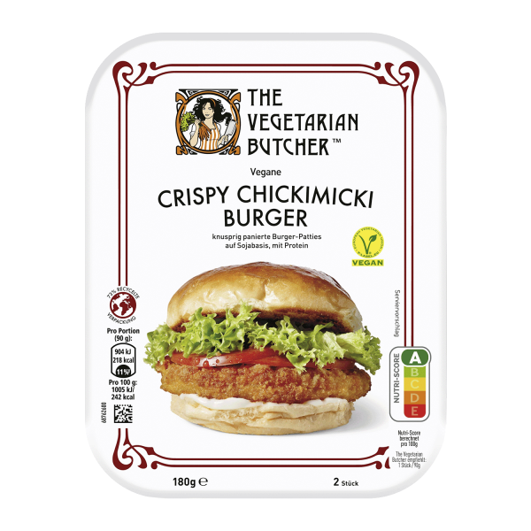 The Vegetarian Butcher Vegane Crispy Chickimicki Burger, 180g