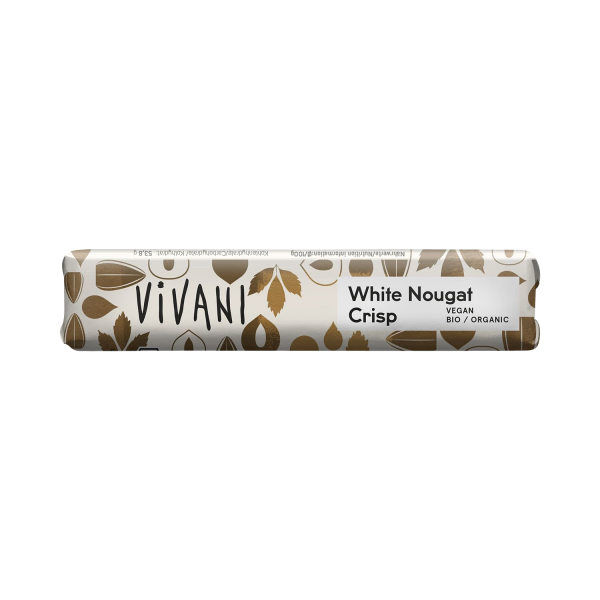 Vivani WHITE NOUGAT CRISP bar, ORGANIC, 35g