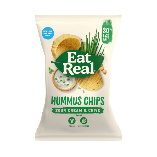 Eat Real CHIPS Hummus Sour Cream &amp; Schnittlauch, 135g