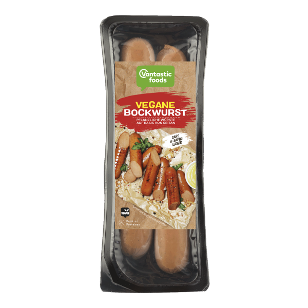 Vantastic foods VEGAN BOCKWURST sausages, 200g