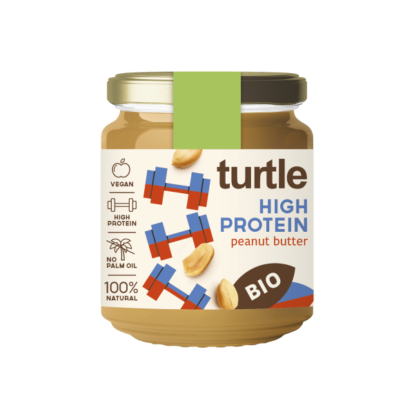 Turtle High Protein Peanut Butter, Organic, 200g