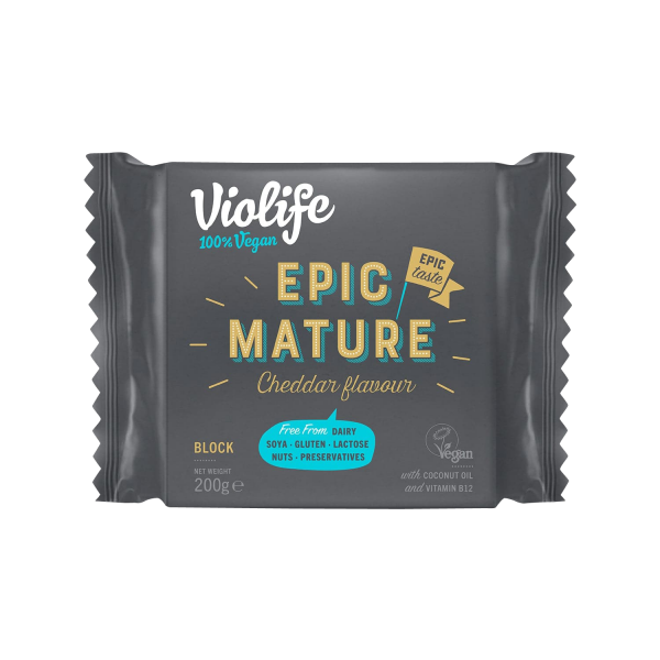 Violife BLOCK Epic Mature mit Cheddar Geschmack, 200g