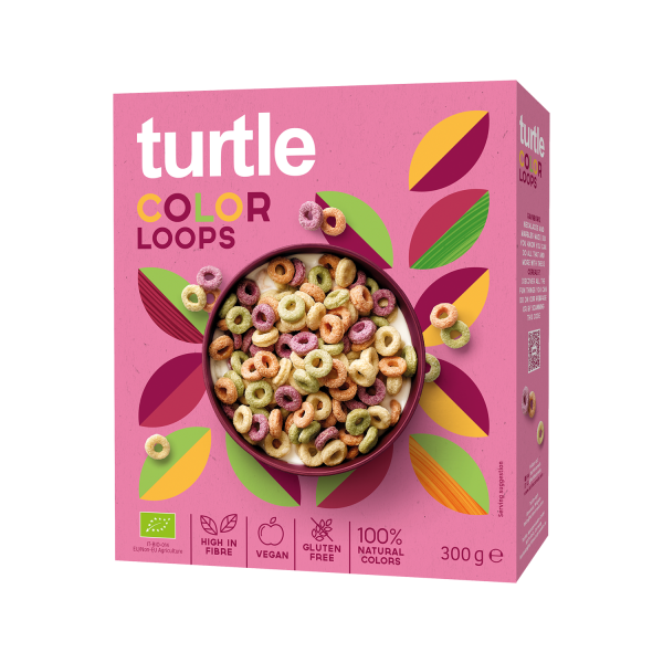 Turtle Colored Multigrain Loops Gluten Free, Bio, 300g