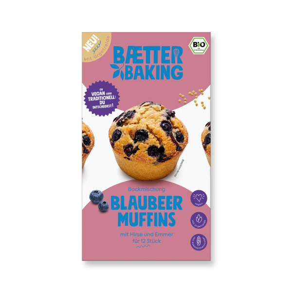 Baetter Baking BAKING MIX blueberry muffins, ORGANIC, 360g