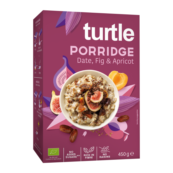 Turtle Porridge Date, Fig &amp; Apricot, Organic, 450g