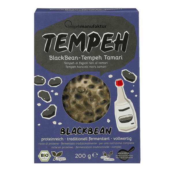 tempehmanufaktur black bean-tempeh tamari, organic, 200g
