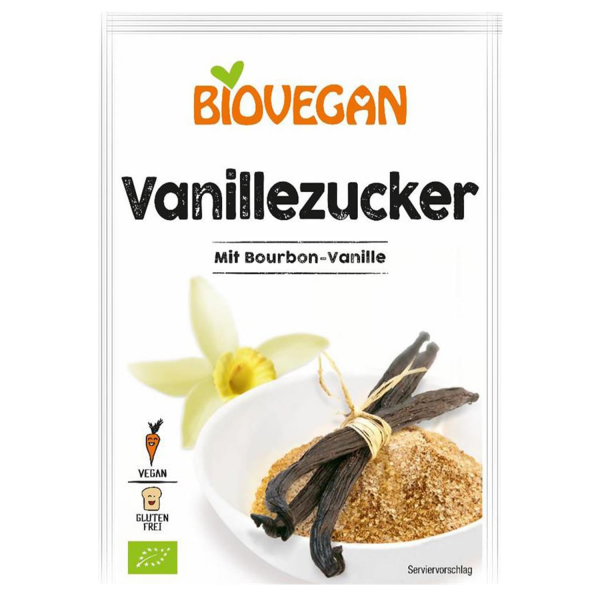 Biovegan VANILLA SUGAR with Bourbon vanilla, ORGANIC, 4x8g