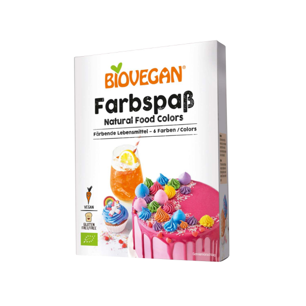 Biovegan FARBSPASS coloring food , ORGANIC, 6x8g