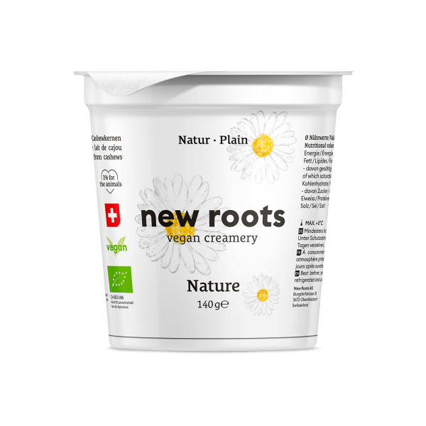 New Roots VEGAN CREAMERY Natur Alternative zu Joghurt, BIO, 140g