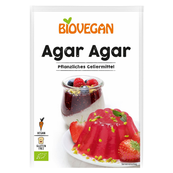 Biovegan AGAR AGAR pflanzliches Geliermittel, BIO, 30g