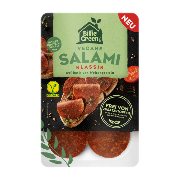 Billie Green vegan salami classic, 70g