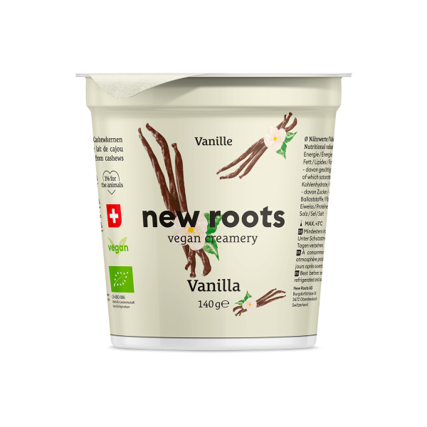 New Roots VEGAN CREAMERY Vanille Alternative zu Joghurt, BIO, 140g