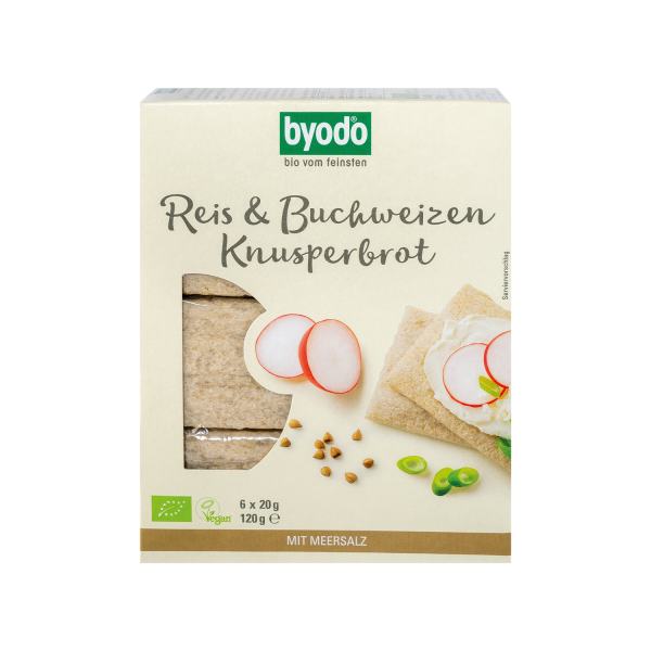 Byodo REIS &amp; BUCHWEIZEN KNUSPERBROT, BIO, 120g