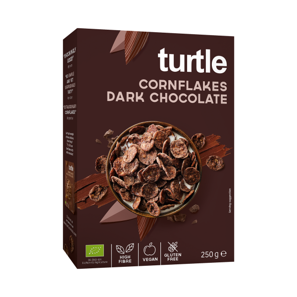Turtle Dark Chocolate Cornflakes Gluten Free, Bio, 250g