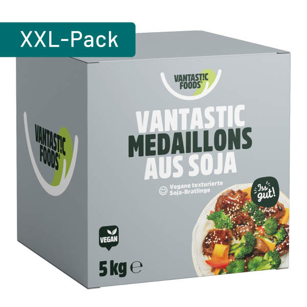Vantastic foods VANTASTIC MEDAILLONS aus Soja, 5kg (Vorratskarton)