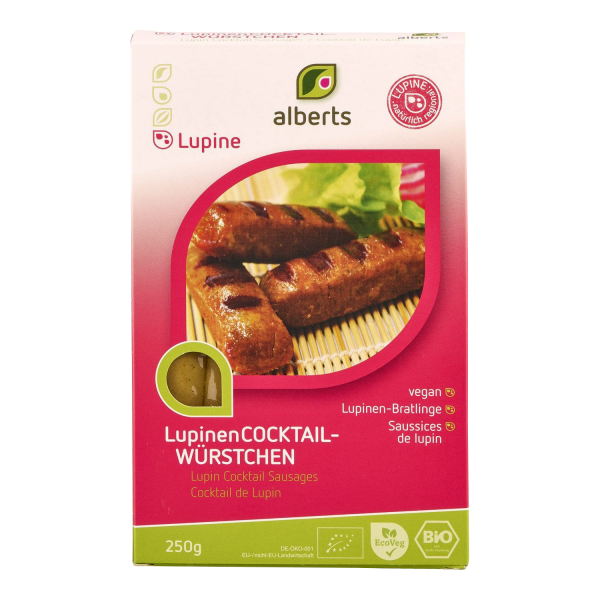 Alberts LUPINEN-COCKTAILWÜRSTCHEN, BIO, 250g