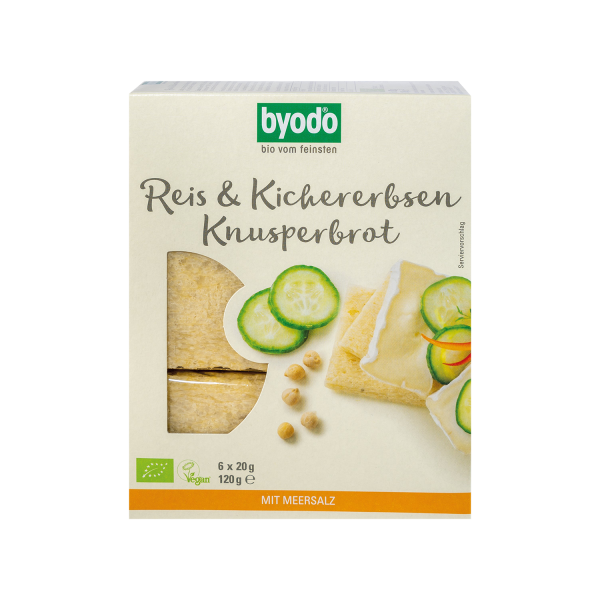 Byodo RICE &amp; CHICKPEAS CRISPBREAD, ORGANIC, 120g