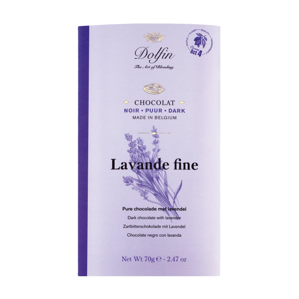 Dolfin Lavande fine dark chocolate with lavender, 70g