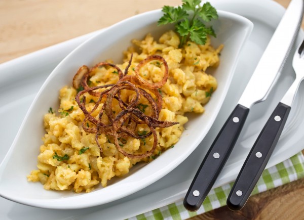 Alternative to Cheese Spaetzle With Fried Onions
