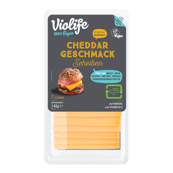 Violife SLICES with cheddar flavour, 140g